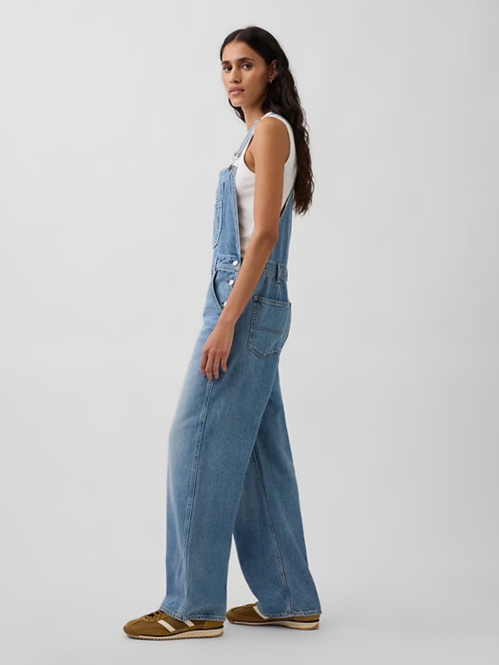 NWT! GAP UltraSoft Denim Relaxed Overalls - XS Petite - Picture 3 of 7